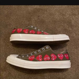 Comme des Garçons Converse, Olive Green, Size 10